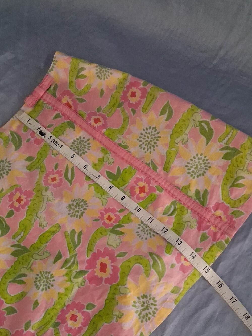 Lilly Pulitzer Women's Pink Floral With Green Alligators Print Skort Size 8 - Picture 6 of 9
